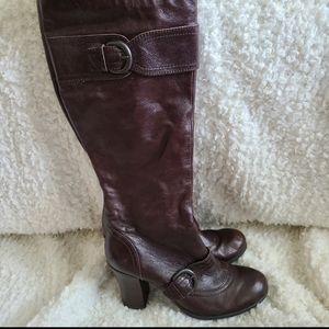 Born Alika tall brown leather boots size 8.5